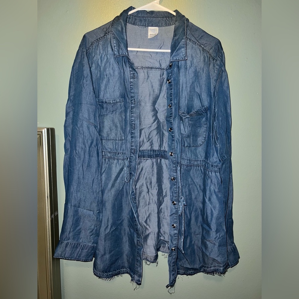 Maternity denim top